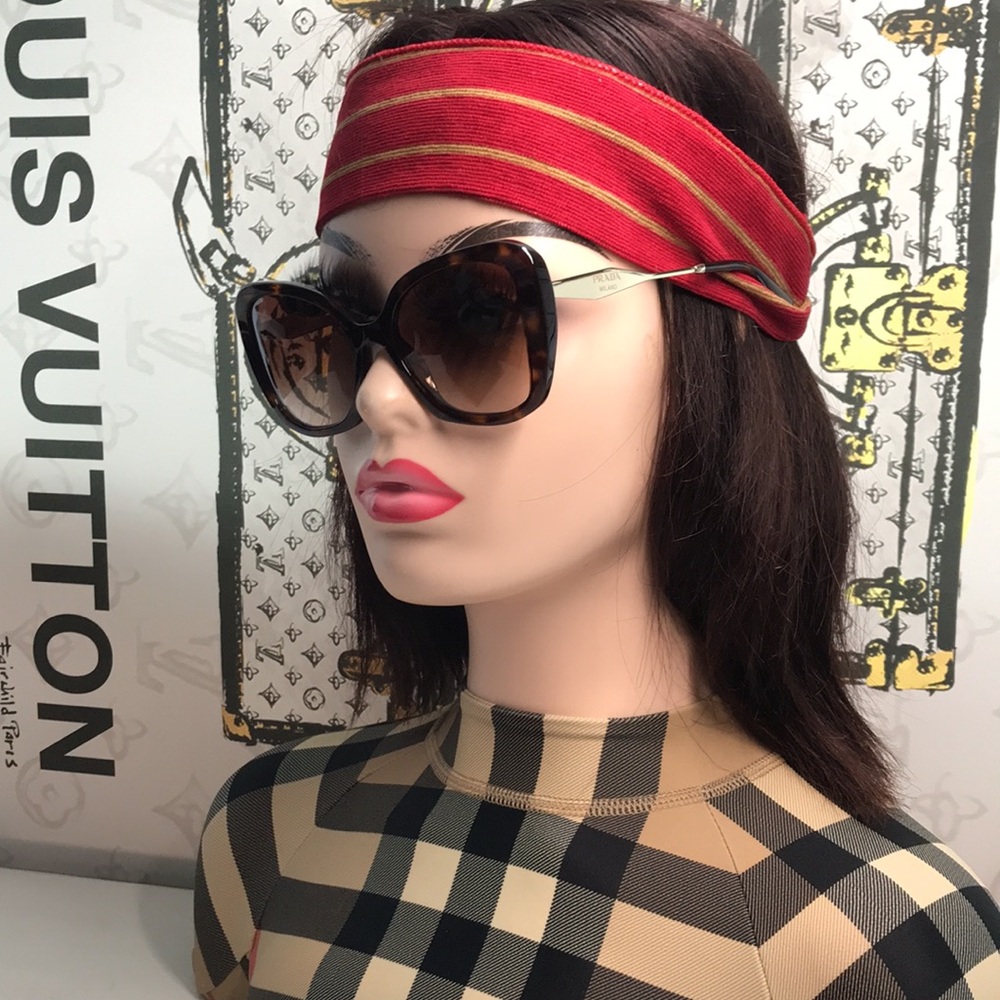 New Authentic 🕶️ Prada SPR 03Y VAU-6S1 Sunglasses – Honey Tortoise / Brown Grad